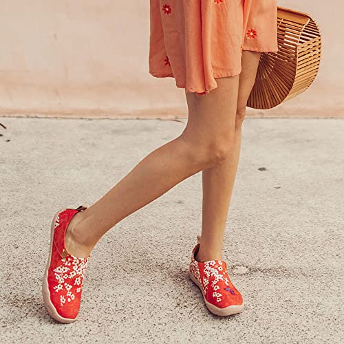 Image of UIN Women's Slip On Shoes Colorful Comfortable Lightweight Art Travel Sneakers Casual Floral Stylish Everyday Loafers
