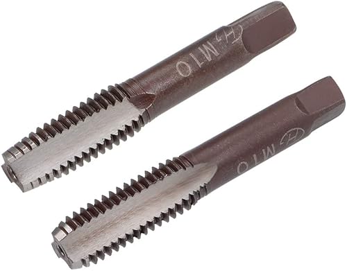uxcell Grifo de mano métrico M10 rosca 1.5 paso 3 flautas rectas H2 herramienta de aleación inferior de acero y tornillo cónico juego de disponible en Yaxa Colombia