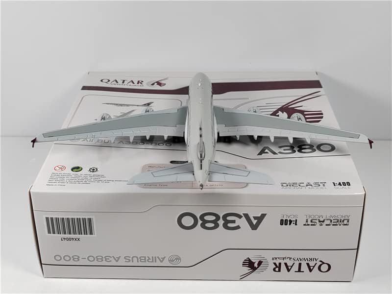 Miniatura 5 de JC Wings Qatar Airways para Airbus A380 A7-APJ 1400 DIECAST modelo de avión preconstruido