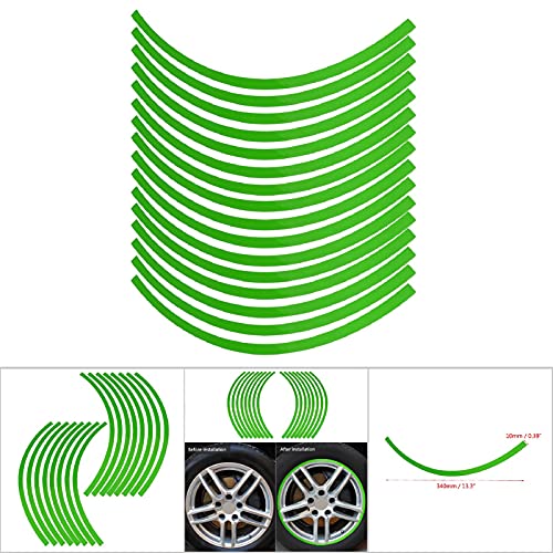 Reflektierende Radaufkleber – Nadelstreifen-Design, 16 Stück, Universell Für Auto, Fahrrad & Motorrad, Wasserfest