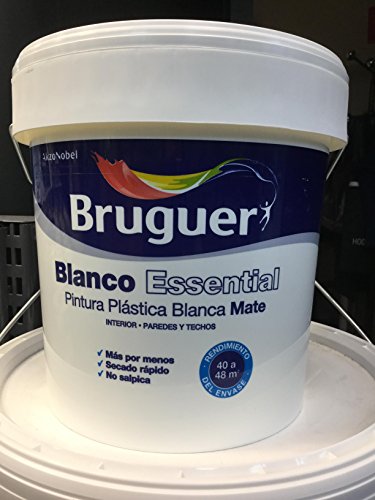 BRUGUER BLANCO ESSENTIAL 4L PINTURA PLASTICA BLANCA MATE INTERIOR PAREDES Y TECHOS