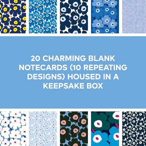 Chronicle Books Marimekko Notes (Blues): 20 Unikko Notecards and Envelopes, Marimekko Notes Blues, 42mm x 110mm - Image 4