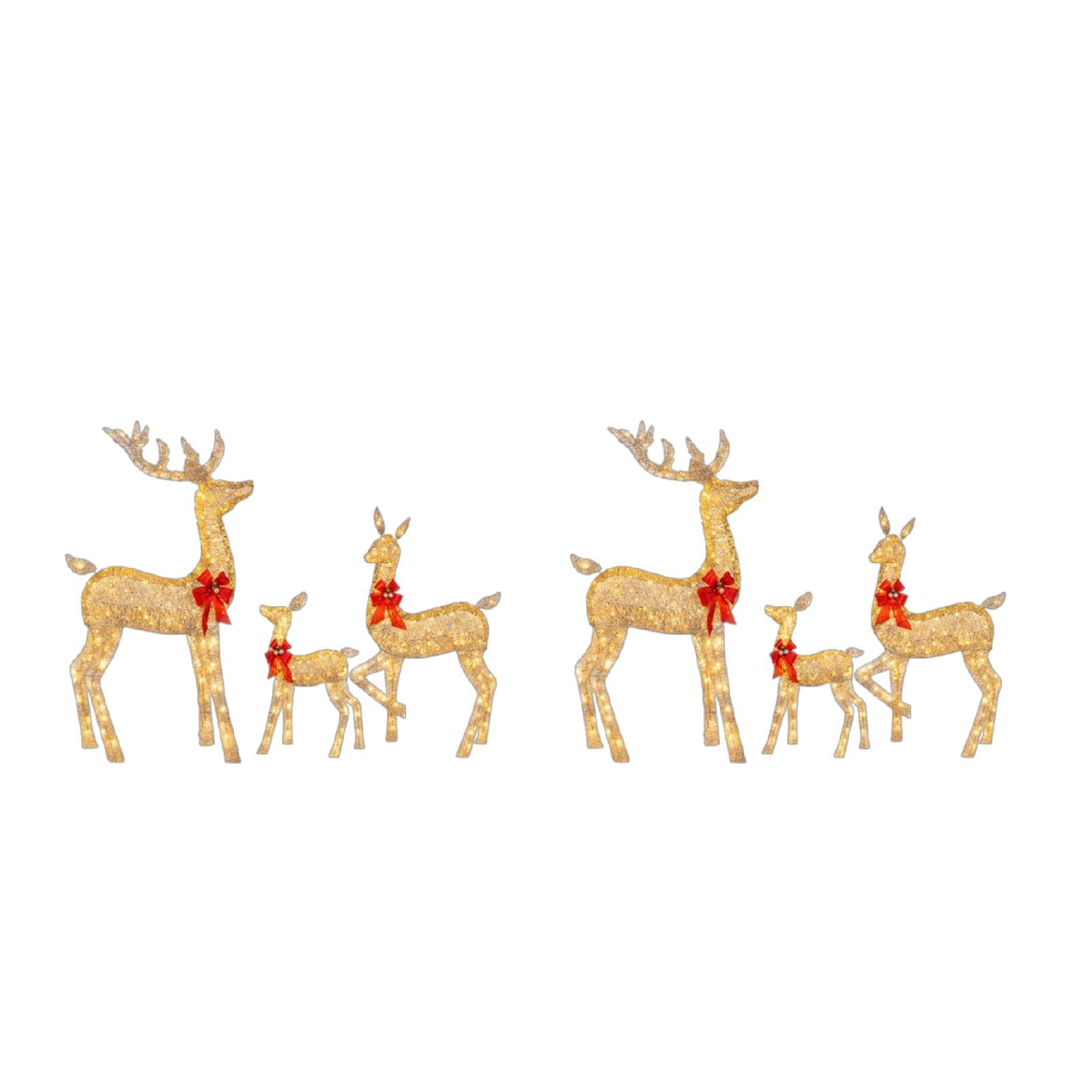 Decorazione natalizia con renna luminosa a LED, decorazione natalizia con renna, ornamenti di Natale con luce da giardino, illuminazione per esterni, renna di Natale