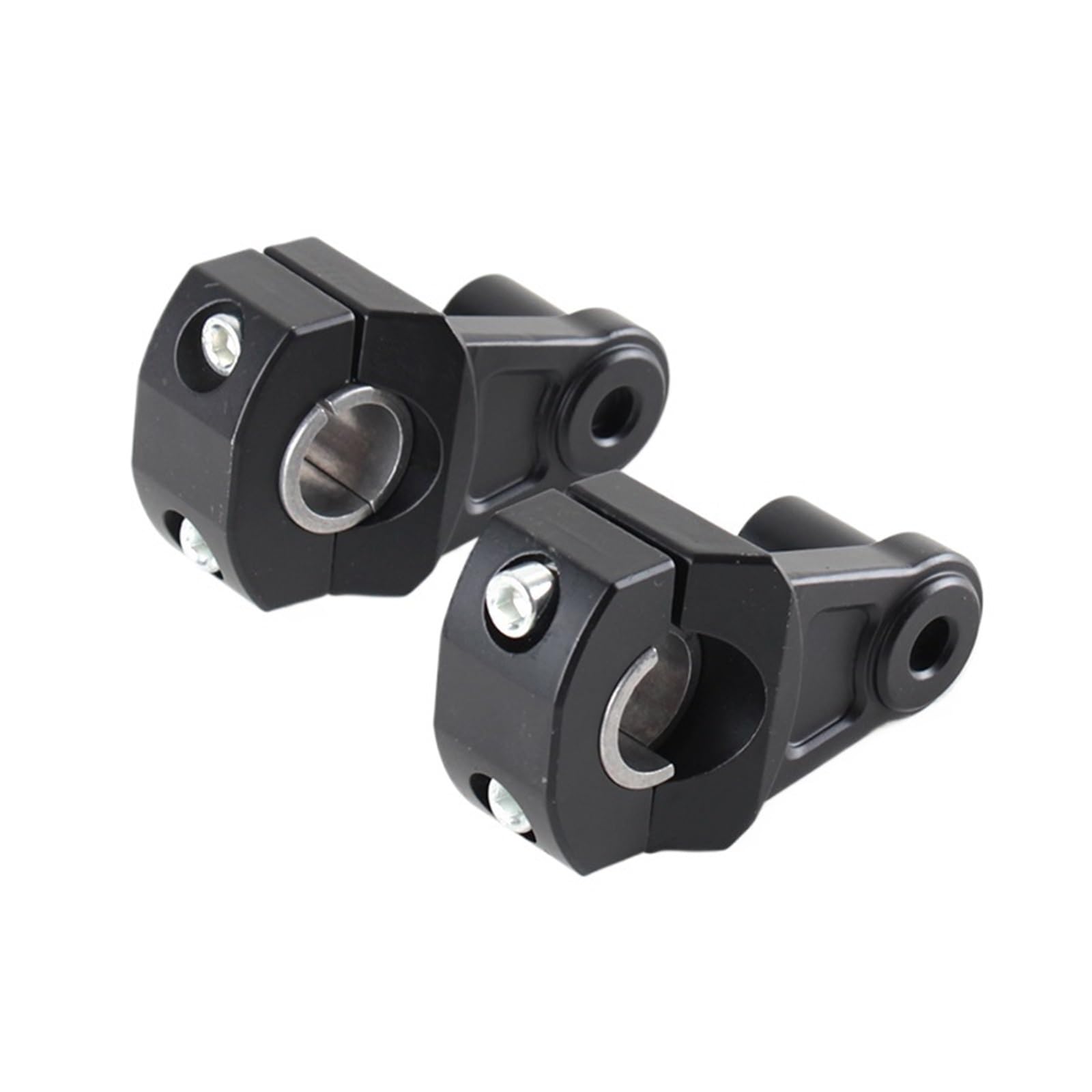 RVIFY Motorcycle Bar Clamps Raised Handlebar Handle Bar Risers For 22MM 7/8"-28MM 1 1/8" Universal Motorcycle Bar Clamps(Black 1 Set)