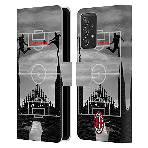 Étui AC Milan pour Samsung A53 5G housse portefeuille en cuir Milano Siamo NOI 3