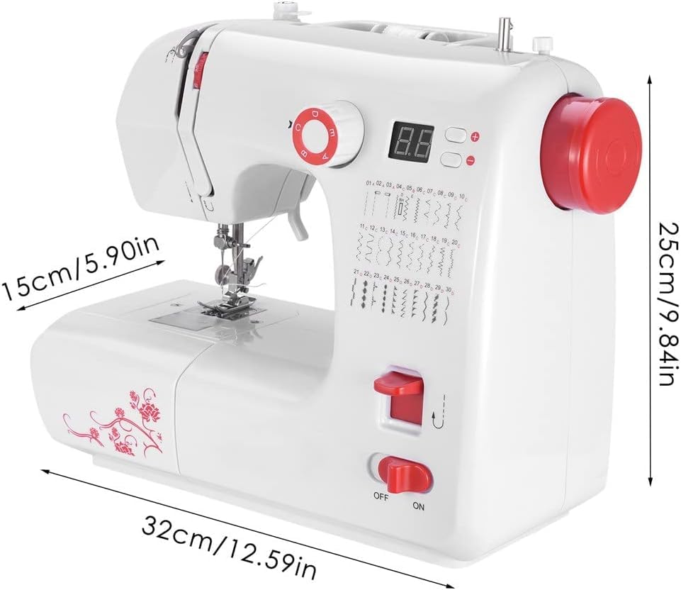 110V Geautomatiseerde naaimachine met LCD-scherm Mini draagbaar huishoudelijk 39 ingebouwde steken Elektrisch om stiksteek te naaien - Image 6