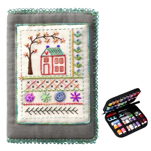 Livre de broderie pour débutants Rppiup, kit complet pour s'initier au calme du salon