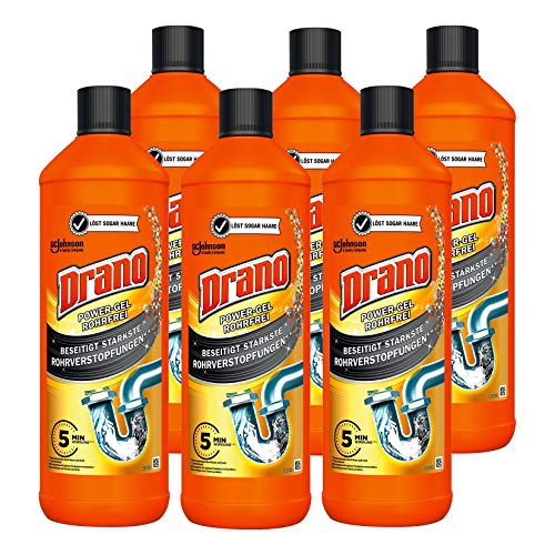 Mr Muscle Drano Power-Gel Rohrreiniger (6 x 1000 ml) Cover