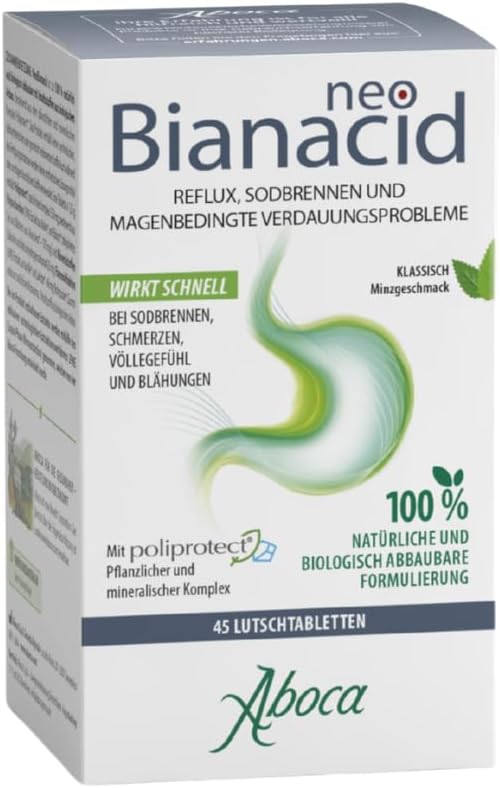 Neobianacid Protects Mucous membrane by Fighting Heartburn 45 Tablets