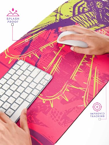 Image of Chainsaw Man Anime Desk Mat Extra Large (80cm x 30cm x 3-4mm), Chainsaw Graffiti Printed Anime Anti-Slip Mouse Pad