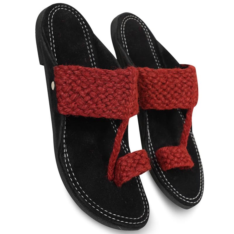Image of DFR Ethnic Sandals For Boys Men, Comfortable Men's Rajasthani Slippers Chappals