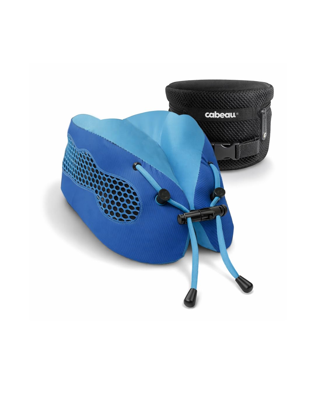 Cabeau Blue Evolution Cool Travel Pillow- The Best Air Circulating Head And Neck Memory Foam Cooling Travel Pillow