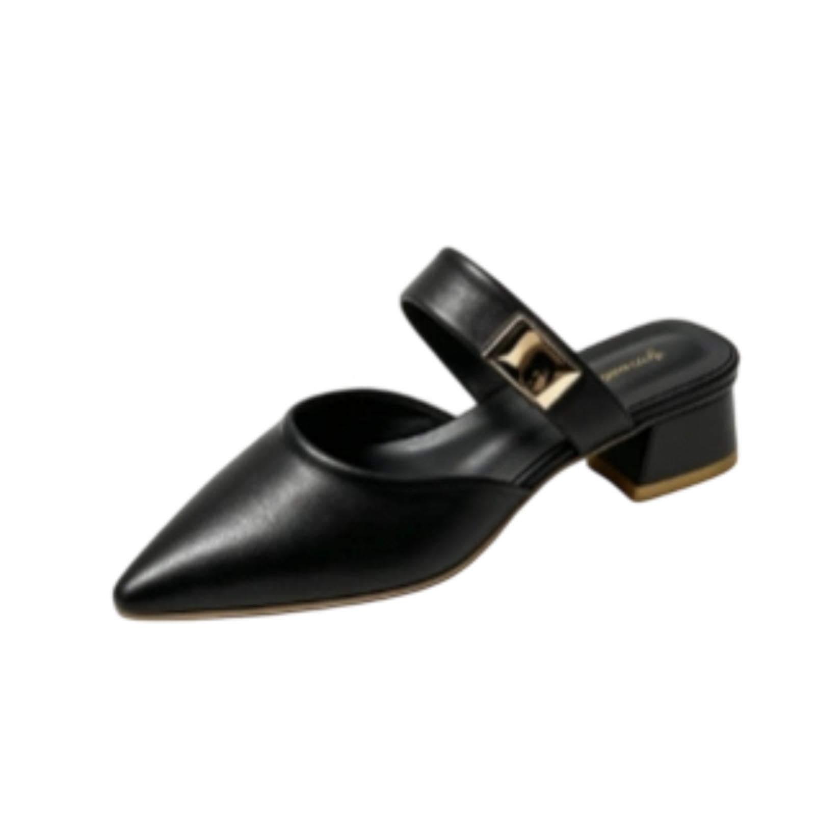 Generico Sandali Mule Slip On Donna Punta A Punta Pelle Sintetica