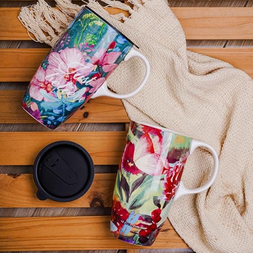 Set de 2 Mugs de Cerámica para Viaje con Tapa 17oz miniatura 6