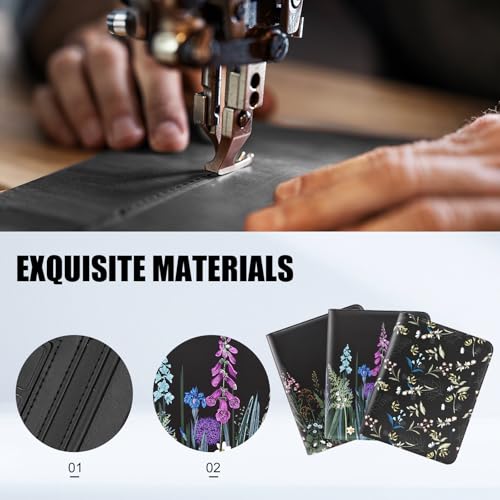 Image of Eshow Portfolio Organizer - 3 Ring Binder with Zipper, Vegan Leather Business Padfolio Folder with Notepad Includes 5 Color Sheet Protectors for Documents Files for Men Women