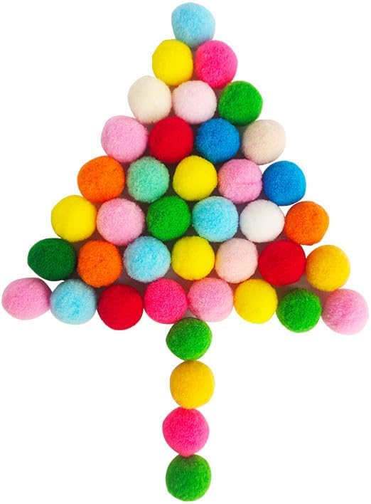 Sexyppl Juego de 40 bolas de tirachinas de felpa coloridas, juego de tirachinas biodegradables, seguras y biodegradables, tirachinas de madera para