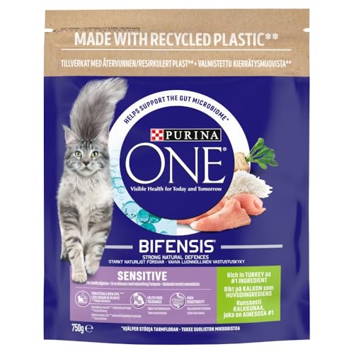 PURINA ONE | Sensitive Turkey and Rice Cat Food, 800g
