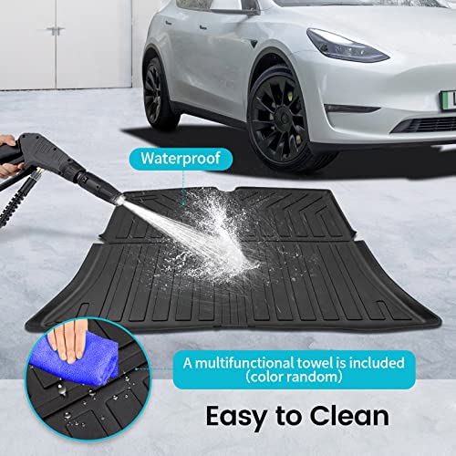 Rilsen Custom Fit Cargo Liner (Black) For 2020-2023 Tesla Model Y Trunk Mat Trunk Liners Waterproof Tpe Black #TOP5