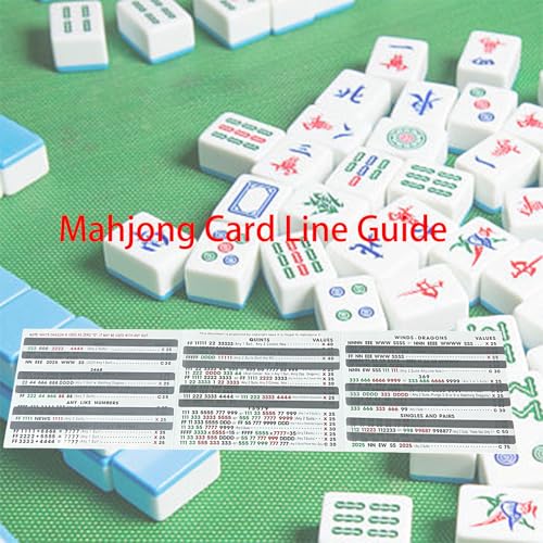 Guía de líneas para cartas Mahjong, 8 piezas transparentes miniatura 5