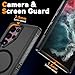 Magnetic Case for Samsung Galaxy S22 Ultra [Compatible with Magsafe] [Glass Screen Protector] [Dual Layer Military-Grade Protection] Heavy Duty Shockproof Cover for Samsung S22 Ultra 6.8 inch, Black