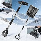 FainFun Grattoir à glace pour voiture avec balai, 3 en 1, style rétro, balayette pour la n...