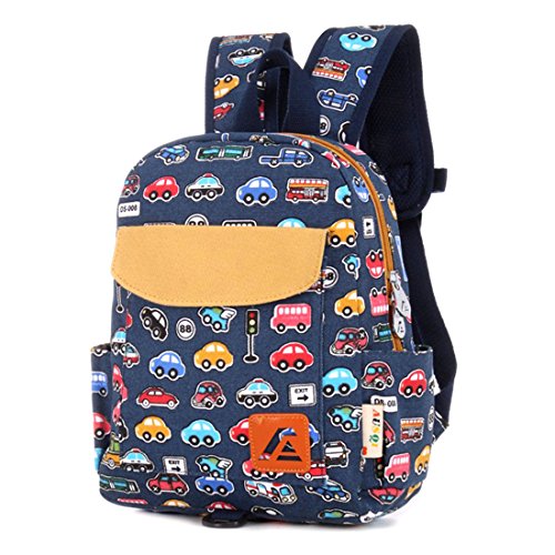 Aac à Dos Enfant, Lommer École Maternelle Toile d'impression Cartable Sac à Dos Sac à Bandoulière pour Garçons Filles Enfant, 24*14*32CM