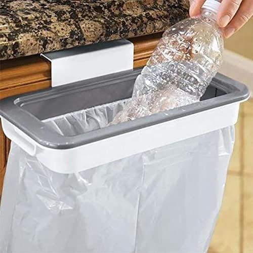 Pveath Attach A Trash - Hanging Trash Bag Holder,Cupboard Door Back Trash Rack Storage, Waste Bin,Kitchen Cabinet Garbage Tools