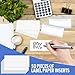 50 Pcs Clear Wire Shelf Label Holders with White Blank Labels, 3
