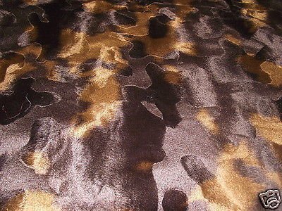Tissu Velboa motif vache marron 10m x 150cm pour couture et decor