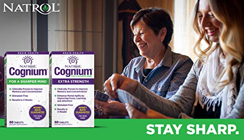 image for Natrol Cognium Tablets, Brain Health, Keeps Memory Strong, #1 Clinical