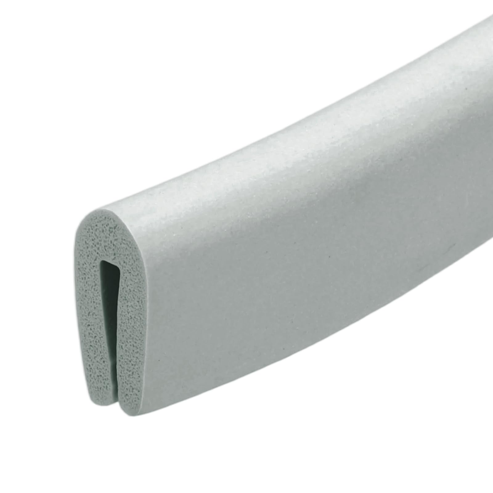 PATIKIL Rubber Edge Trim, 1/8"(3mm) x 3.3Ft Length EPDM U Channel Edge Protector U Shaped Gasket for 1-3mm Mirror Glass Protector, Gray (10x16mm)