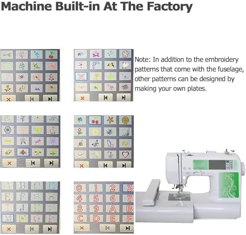 Macchina da ricamo automatica, touch screen LCD, 67 punti, 72 disegni, 10 lingue, filettatura senza sforzo per la decorazione domestica