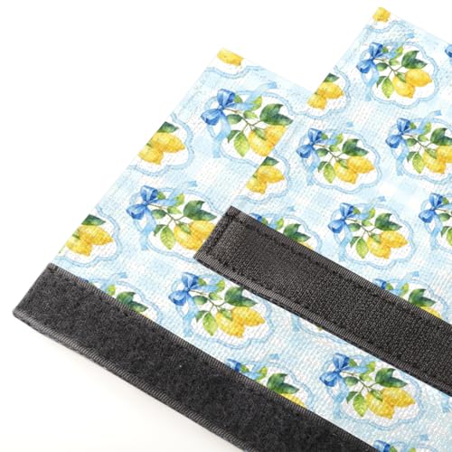 Image of Pardick Refrigerator Door Handle Covers Set of 2, Bows-Lemon Fridge Handle Cover Washable Fridge Dishwasher Oven Door Decor Protector Handle Cover, Keep Your Kitchen Appliance Clean