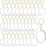 acryl transparent lasur zum versiegeln Kreativ und einzigartig - Sie können einen schönen Aufkleber auf den leeren runden Schlüsselbund zeichnen, schnitzen oder kleben, Ihr Souvenir mit Schlüsselringen und bunten Schlüsselbundquasten dekorieren, die Ihr DIY-Projekt unverwechselbarer und kreativer machen