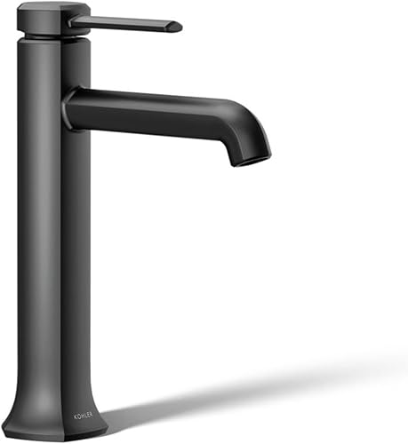 Kohler 27003-4-BL - Grifo para lavabo de baño, color negro mate