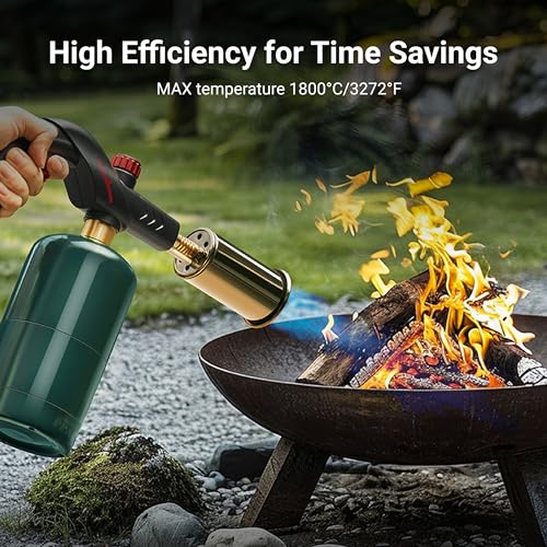 Image of ThermoMaven Propane Torch Gun, Adjustable Cooking Torch Lighter, Black