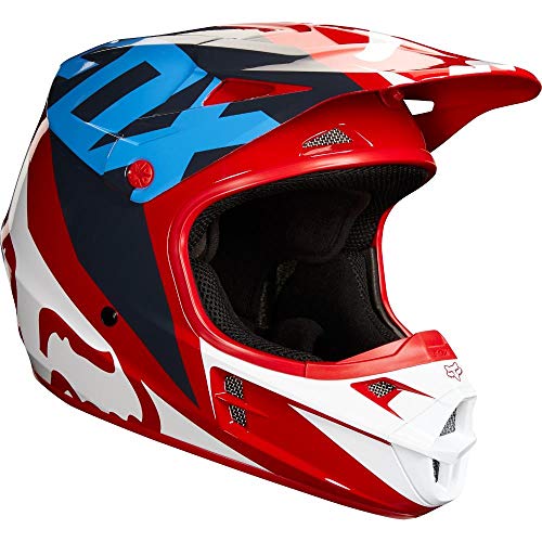 Fox Racing V1 Race Helmet - 19531 (Red - L)