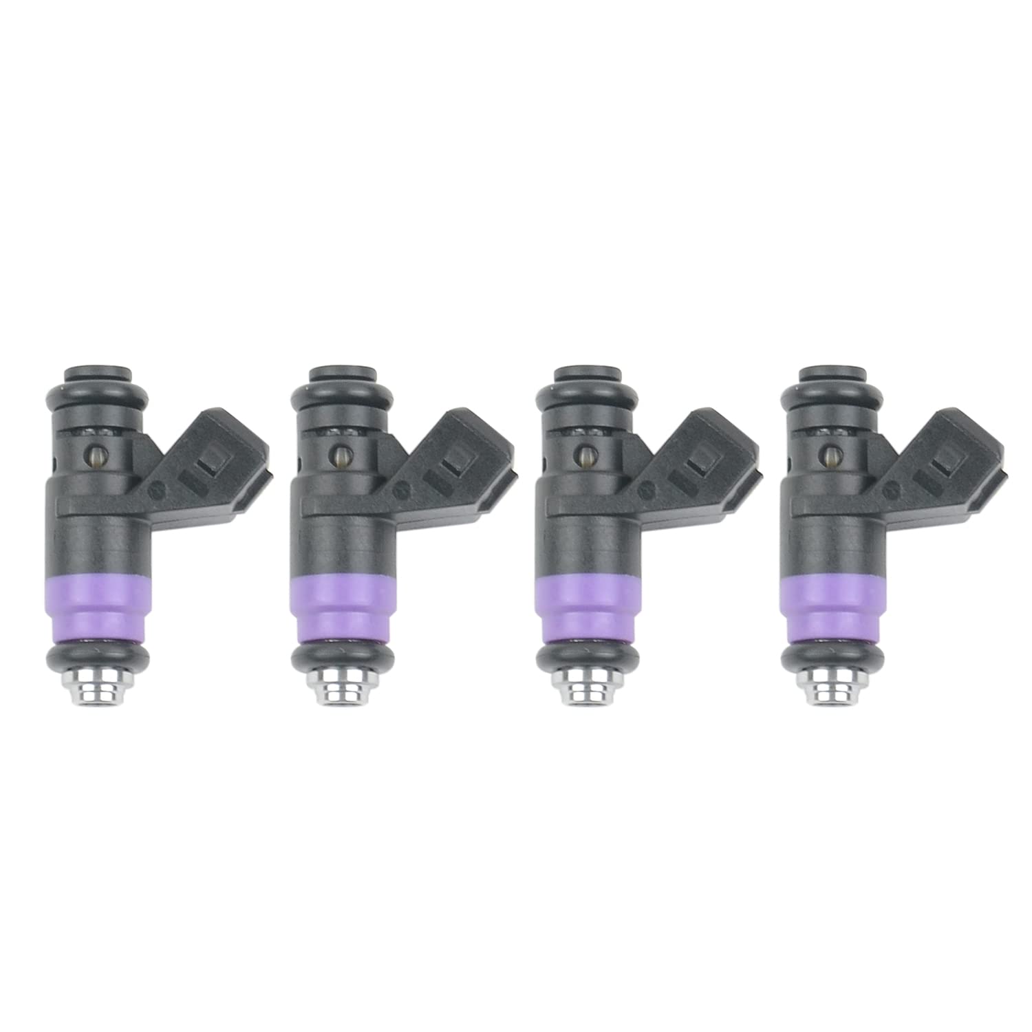 Bisenia Set di 4 iniettori benzina compatibili con LAGUNA II SCéNIC II CLIO III 8200505191 8200132259