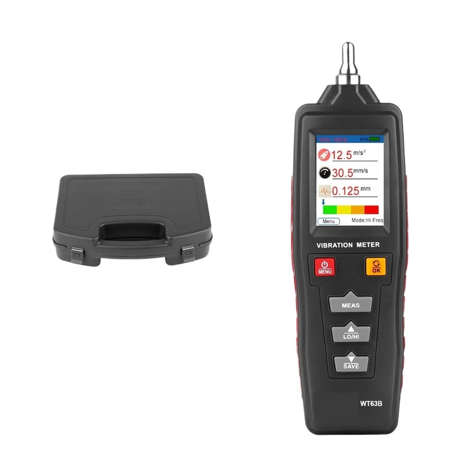 Gqnblvhzupdm One Color Vibration Tester Vibration Analyzer Vibrator Analizador De Vibraciones Digital Meter Tester Handheld Wt63b Medidor
