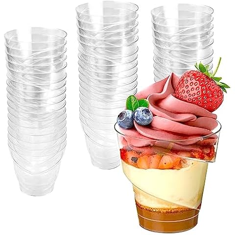 LATERN 50Pcs Spiral Round Dessert Cups Cover