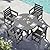 SERWALL 5-Piece Patio Dining Sets, HDPE Outdoor Table and Chairs Furniture Set, 45" Round Dining Table and 4 Dining Chairs, Gray