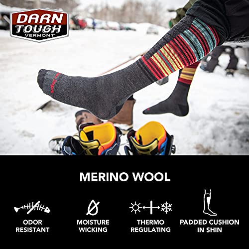Darn Tough Vermont Men's Function 5 Otc Padded Cushion Skiing Socks, Black, Large #TOP5