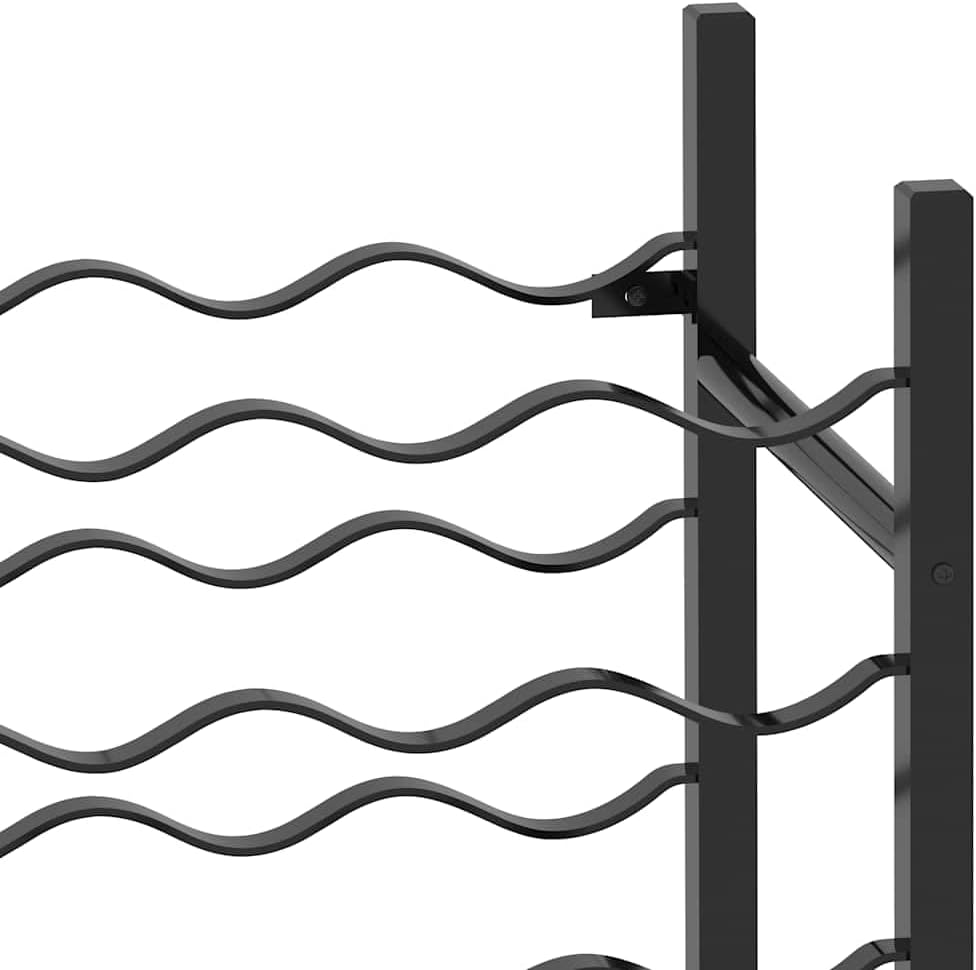 vidaXL Wine Rack, Wine Bottle Holder for 48 Bottles, Wine Storage, Wine Bottle Organizer for Dining Room Living Room Kitchen Pantry, Black Metal
