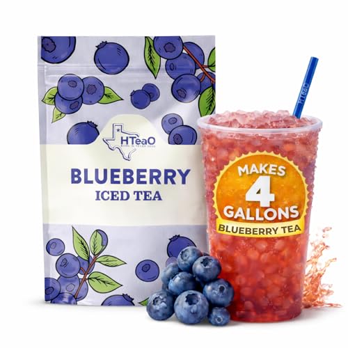 Image of HTeaO Iced Tea Bags - Makes 4 Gallons - Texas Style - Green Tea (Blueberry)