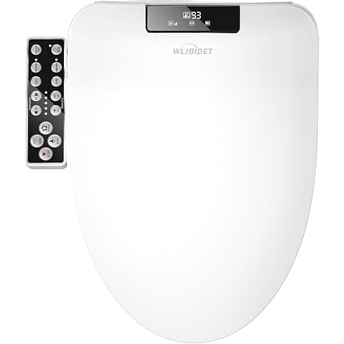 Elongated Bidet Toilet Seat,Electronic Heated Smart Toilet Seat with Unlimited Heated Water and Warm Air Dryer,Adjustable Temperature,Self-Cleaning Stainless Steel Nozzle,Side Panel Control