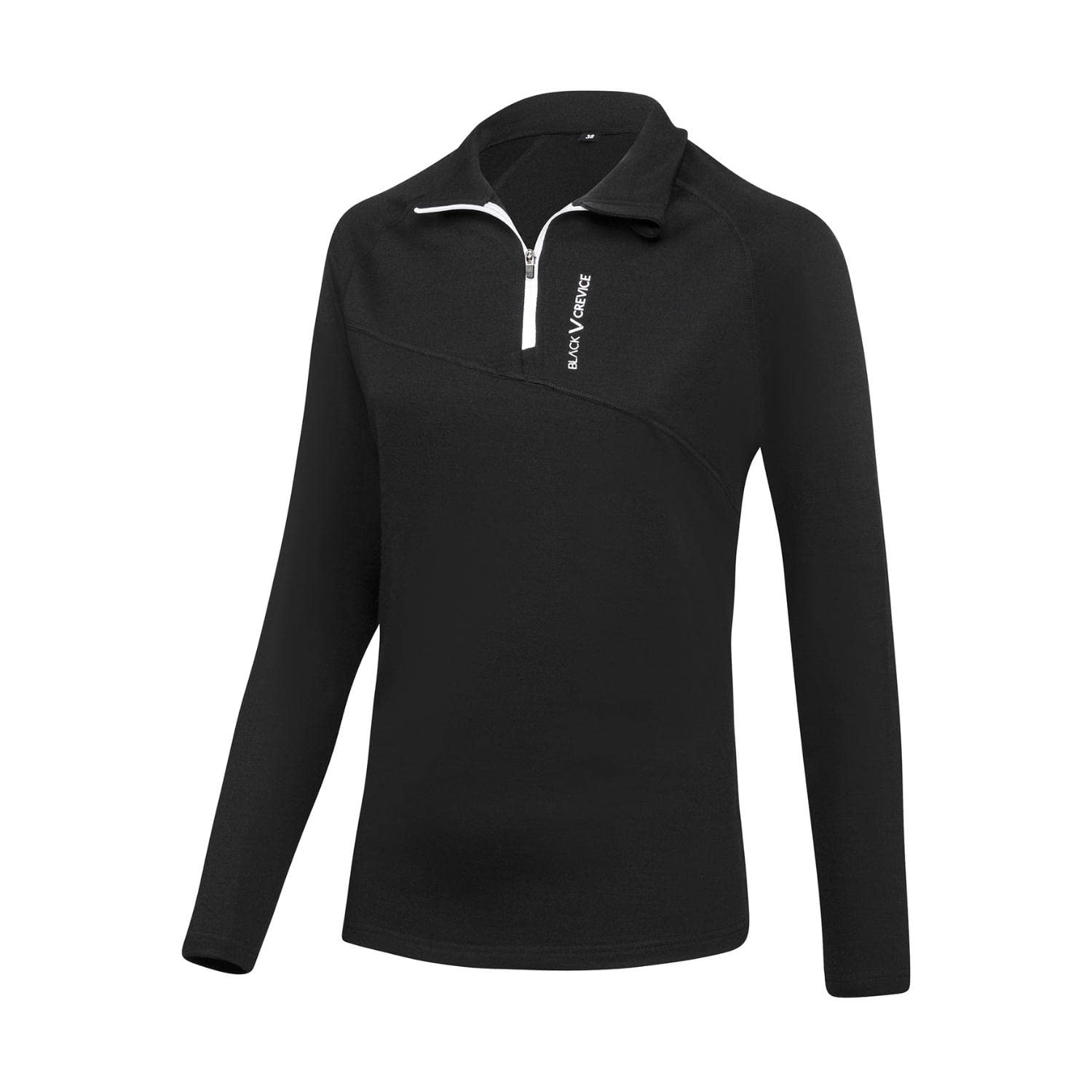 Black Crevice Damen Merino Skirolli I Hochwertiger Merino-Skipullover I Rolli für Damen aus 70% Merinowolle & 30% PES I Temperaturregulierender Merino-Pulli I Mulesingfreier Rolli Damen