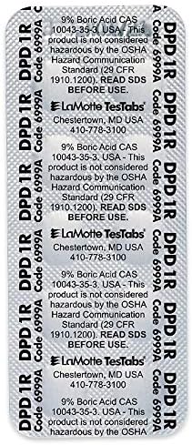 LaMotte 6999A Visual Grade TesTabs, DPD #1, 100 ct.