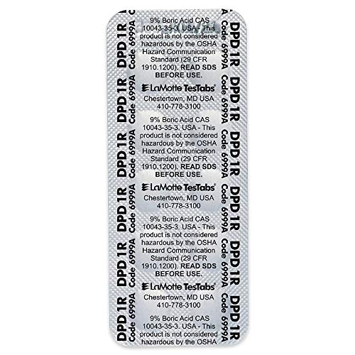 chlorine test tablets - LaMotte 6999A Visual Grade TesTabs, Chlorine DPD #1 RAPID, 100 ct.