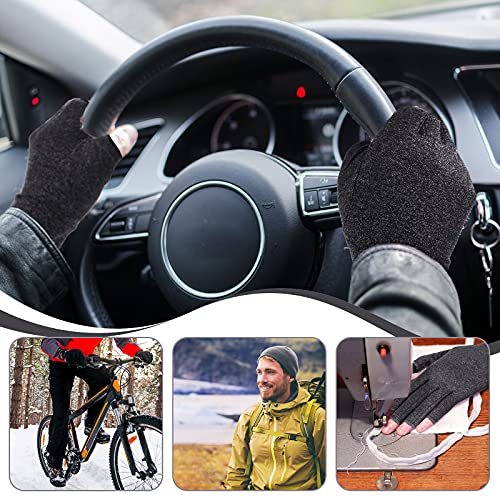 Image of 3 Pairs Compression Craft Arthritis Hands Gloves Fingerless Pressure Joint Relief for Quilting Sewing Typing Household Duties, Grey, Small