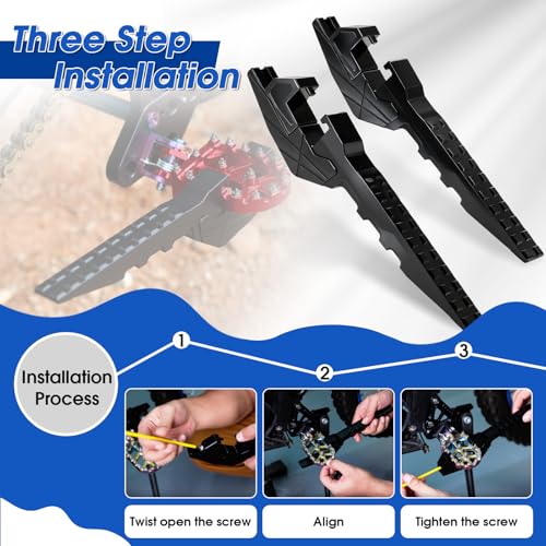 Image of Dirt Bike Universal Passenger Foot Pegs CNC for Surron LBX Talaria Eride Pro SS 2.0 3.0 Tuttio Soleil 01, Rear Footpegs Rest Pedal for Talaria Sting MX3 R MX4 MX5 X3 XXX E-Ride Pro SR S Black